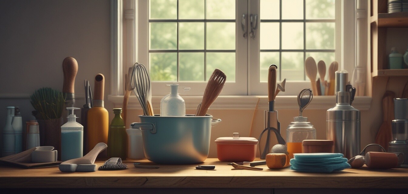 Cleaning tools for kitchen maintenance