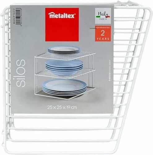 Étagère à vaisselle Metaltex Silos blanche
