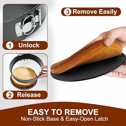 Moule à charnière avec base antiadhésive pour un démoulage facile.