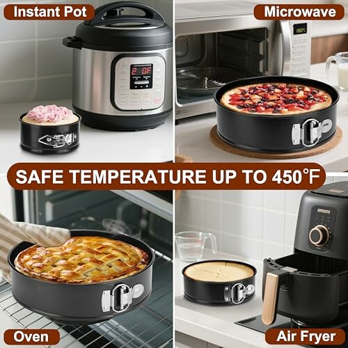 Moule à gâteau dans différents appareils de cuisine.